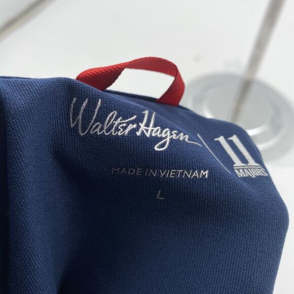 Walter Hagan Shirt Mens L American Flag Short Sleeve Pull Over Golf Golfer - Picture 5 of 7